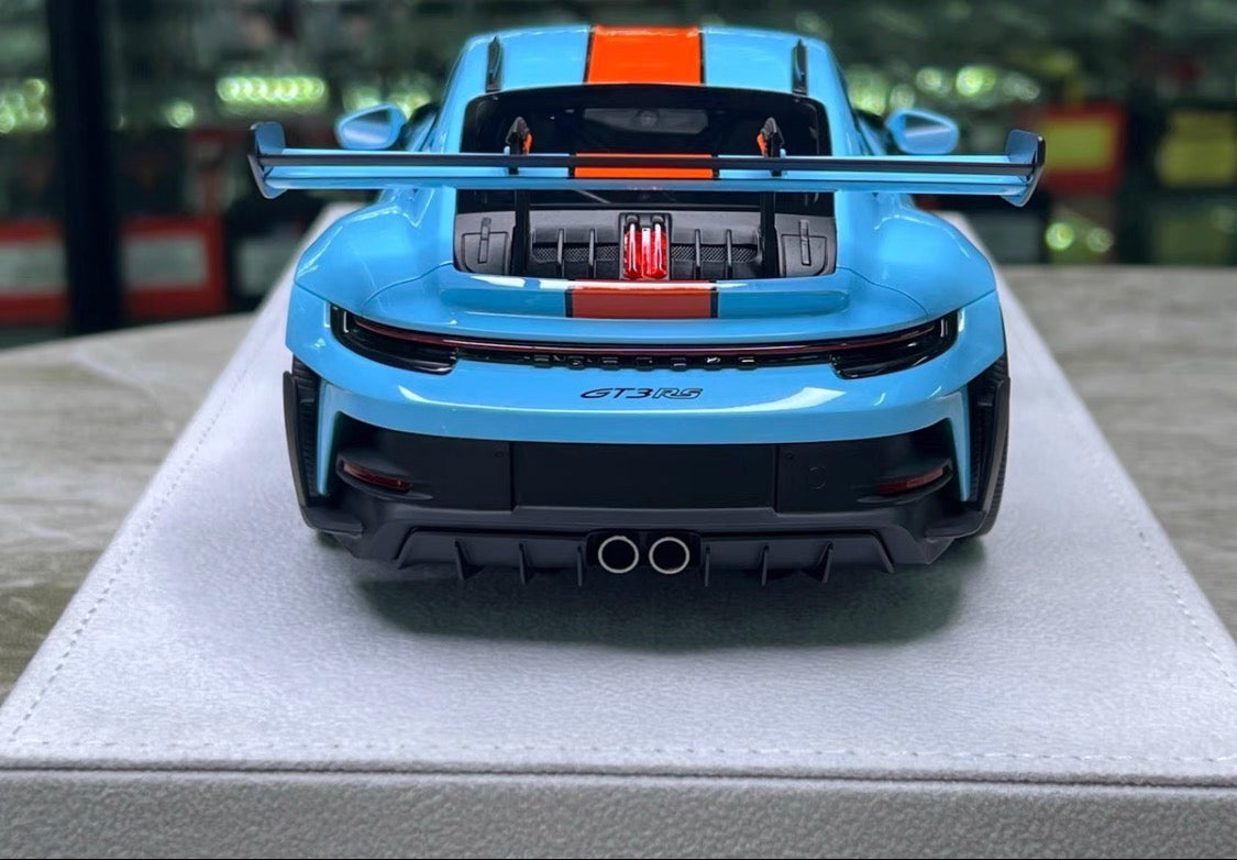 FuelMe Porsche 911 GT3 RS 992 Gulf Livery Limited 20 1/18 Resin Model