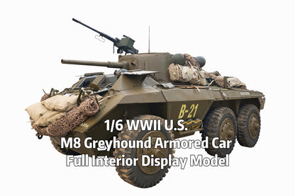 1/6 Scale WWII U.S. M8 Greyhound Armored Car Full Interior Display Model