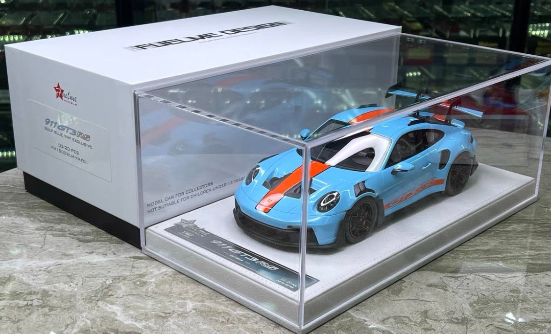 FuelMe Porsche 911 GT3 RS 992 Gulf Livery Limited 20 1/18 Resin Model