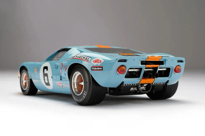 Amalgam 1/18 Ford GT40 1969 Le Mans Winner No.6 Gulf Livery Resin Model