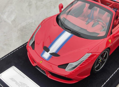 HH 1/18 Ferrari 458 Speciale Aperta Resin Model – Rosso Corsa Red – HH333