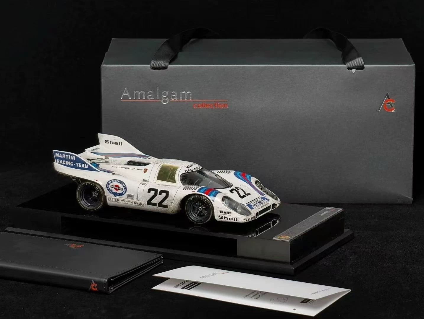 Amalgam 1:18 Porsche 917K #22 Le Mans 1971 Winner Weathered Resin Model
