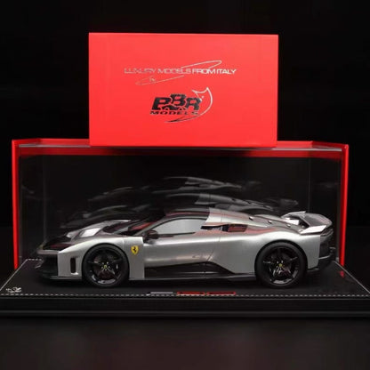 BBR 1/18 Ferrari F80 Aluminum Silver Resin Model