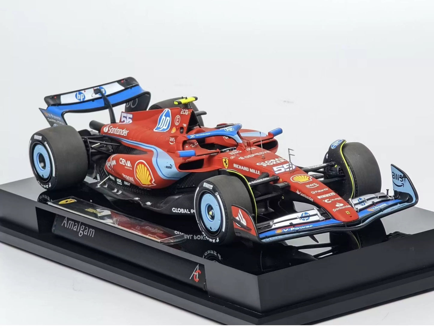 Amalgam 1/18 Ferrari SF-24 Miami GP 2024 #55 Carlos Sainz Resin Model