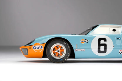 Amalgam 1/18 Ford GT40 1969 Le Mans Winner No.6 Gulf Livery Resin Model