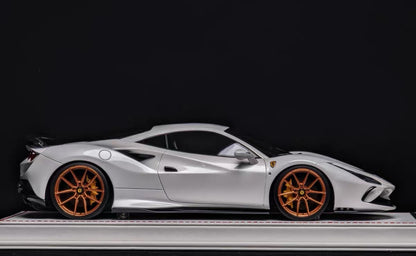 Davis & Giovanni 1/18 Ferrari F8 Tributo Novitec Tuned White Resin Model with Bronze Wheels – Limited Collectible
