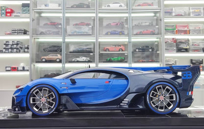 RUNNER 1/12 Bugatti Vision Gran Turismo Blue Resin Display Model
