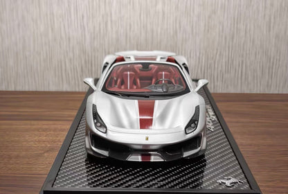 BBR 1/18 Ferrari 488 Pista Spider Nürburgring Silver 01/10