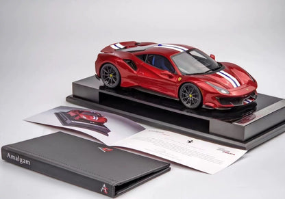 Amalgam 1/18 Ferrari 488 Pista Rosso Corsa Resin Model