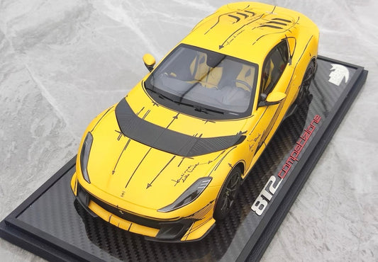 BBR 1/18 Ferrari 812 Competizione Yellow P18207ARTCH