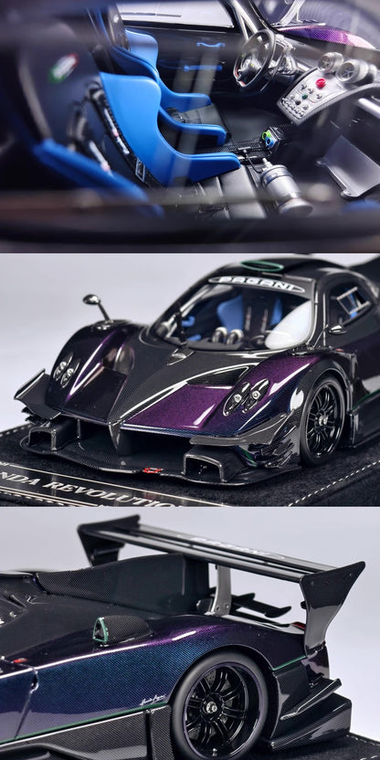 HH 1/18 Pagani Zonda R & Zonda Revolucion Color Shift Purple Carbon