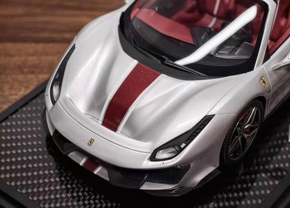 BBR 1/18 Ferrari 488 Pista Spider Nürburgring Silver 01/10