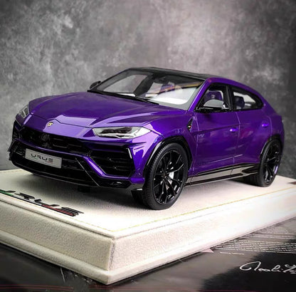 MR 1/18 Lamborghini Urus SUV Purple Limited Edition – White Interior – Limited 16 pcs