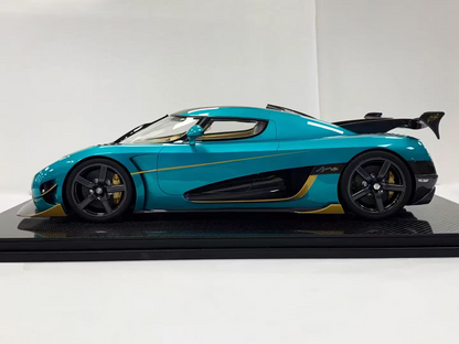 Frontiart 1/8 Koenigsegg Agera RSR Ocean Blue Resin Model Car｜Ships from China