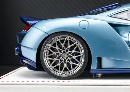 Davis & Giovanni 1/18 Ferrari F8 N-Largo Silver Blue Resin Model