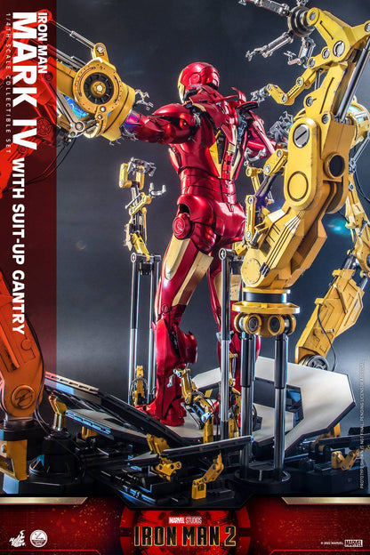 Hot Toys 1/4 Iron Man Mark IV with Suit-Up Gantry Collectible Set QS021