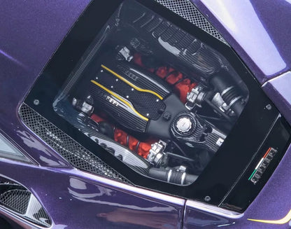 Amalgam 1/18 Ferrari 488 Pista Viola Resin Model
