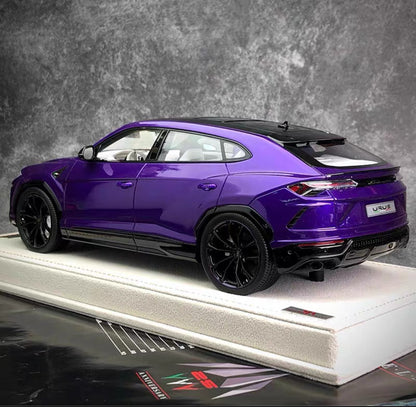 MR 1/18 Lamborghini Urus SUV Purple Limited Edition – White Interior – Limited 16 pcs