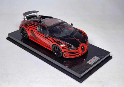 HH 1/18 Bugatti Veyron Resin Model Ceramic Red & Black