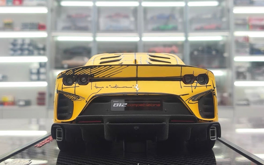 BBR 1/18 Ferrari 812 Competizione Yellow P18207ARTCH