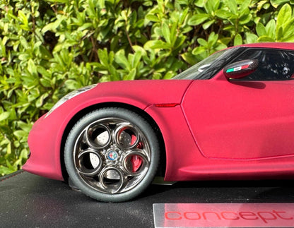 BBR 1/18 Alfa Romeo 4C Concept Matte Red Limited Edition Resin Model