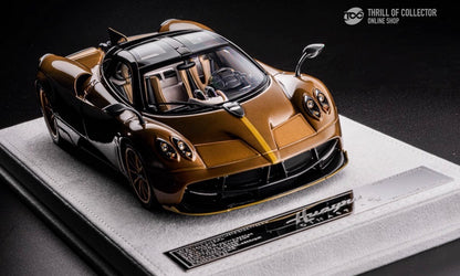 FuelMe Pagani Huayra Dinastia Brown Carbon Gold Wheels 1/18 Resin Model Limited 50