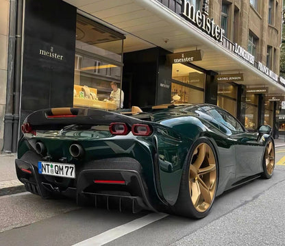 BBR 1/18 Ferrari SF90 Spider Bespoke Metallic Green Gold Flake Limited 15