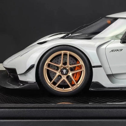 Frontiart 1/12 Koenigsegg Jesko Light Grey Gold Wheels | Resin Model