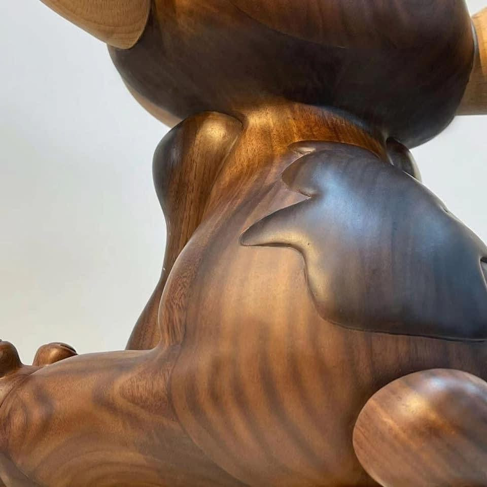 Disney x ge stitch wooden sculpture – museum eternal series – limited 100 + 10 ap – 50cm