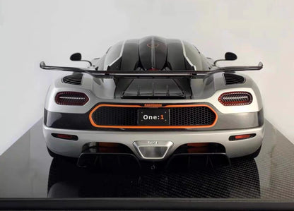 Frontiart 1/8 Koenigsegg Agera One:1 Silver Hypercar Model – Fully Handcrafted