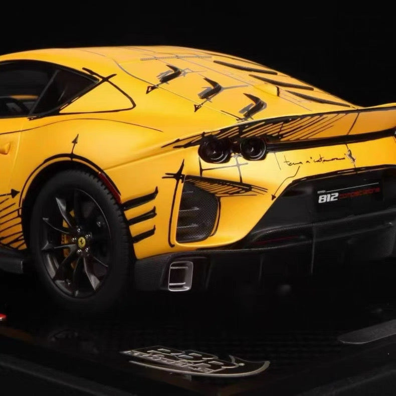 BBR 1/18 Ferrari 812 Competizione ART Series Resin Model