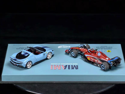 BBR 1/43 Ferrari SF-24 & 296 GTS Miami Special Livery Double Set