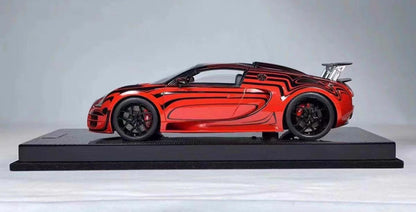 HH 1/18 Bugatti Veyron Resin Model Ceramic Red & Black