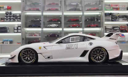 CE 1/18 Ferrari 599XX EVO #91 White Resin Model