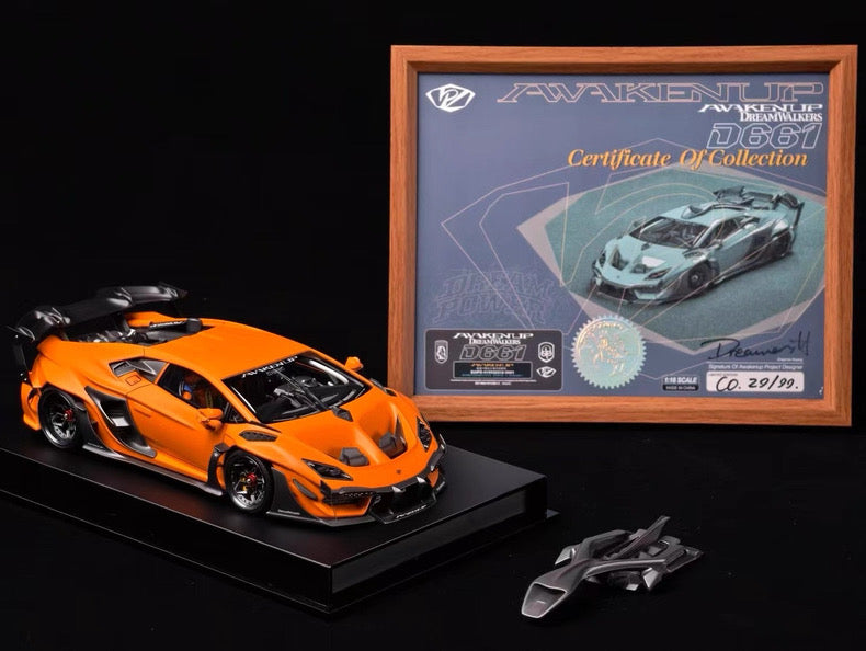 DreamWalkers 1/18 Lamborghini Huracán Orange | Resin Model