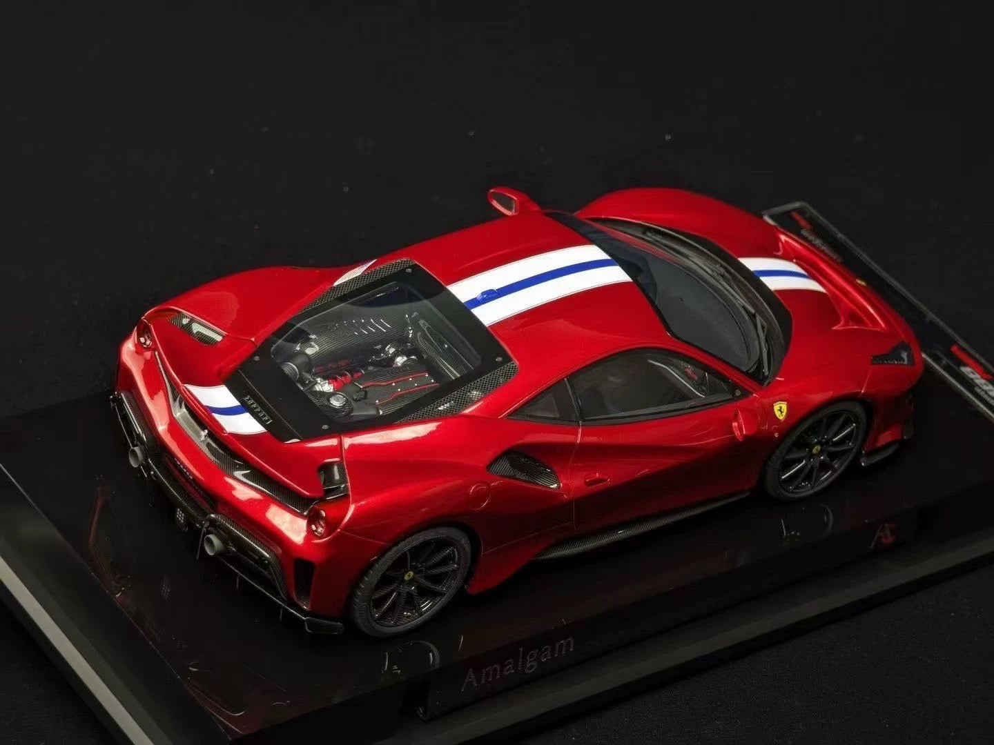 Amalgam 1/18 Ferrari 488 Pista Rosso Corsa Resin Model