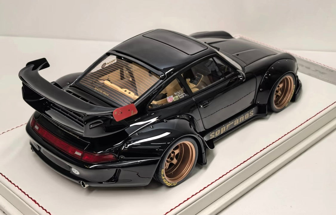 Davis & Giovanni Porsche 911 (993) RWB Black Gold Limited Edition 1/18 Resin Model
