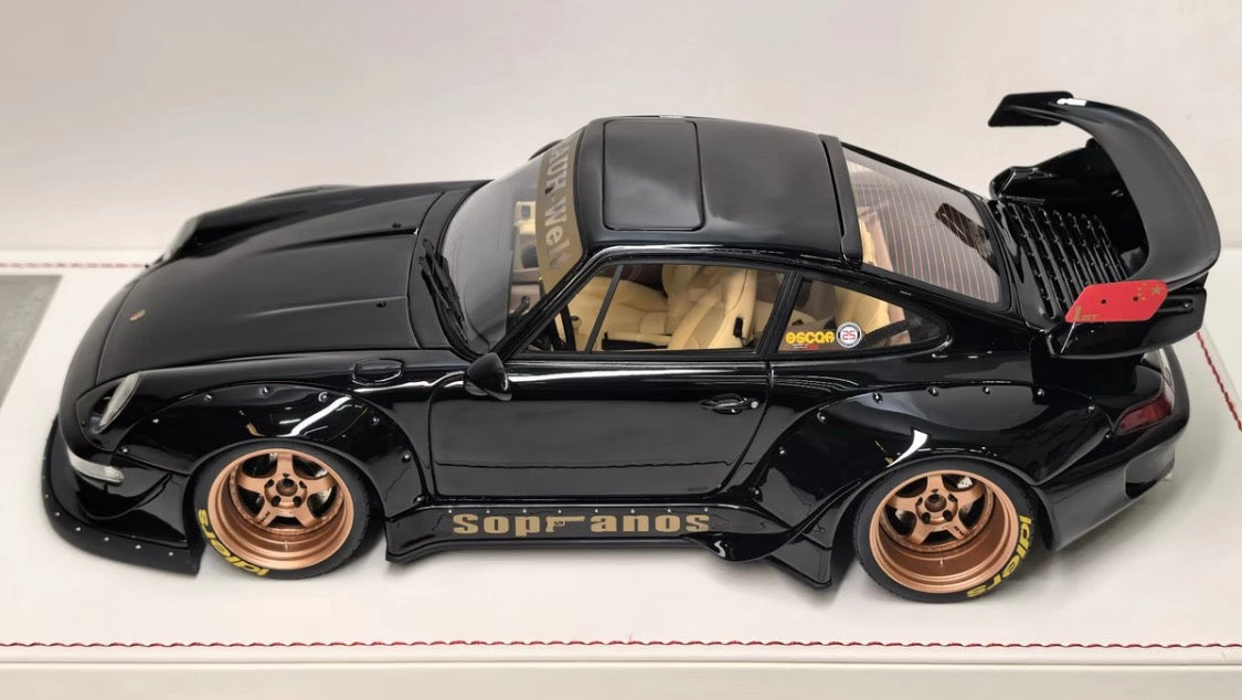 Davis & Giovanni Porsche 911 (993) RWB Black Gold Limited Edition 1/18 Resin Model