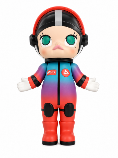 Pop Mart Molly Astronaut Orange Giant Edition Rare Prototype Statue 28cm