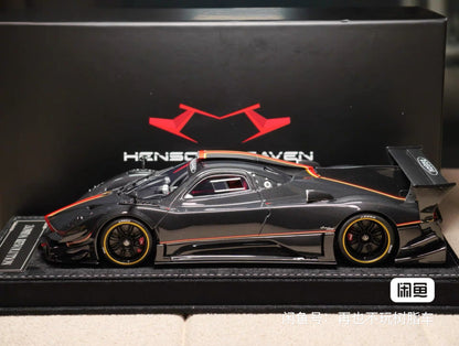HH 1/18 Pagani Zonda R Black Carbon Red Stripe Limited 30