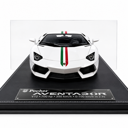 Pocher 1/8 Lamborghini Aventador LP700-4 White Fully Opening Diecast Model