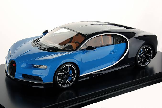 MR 1/8 Bugatti Chiron Pur Sport Dynamic Blue Resin Model