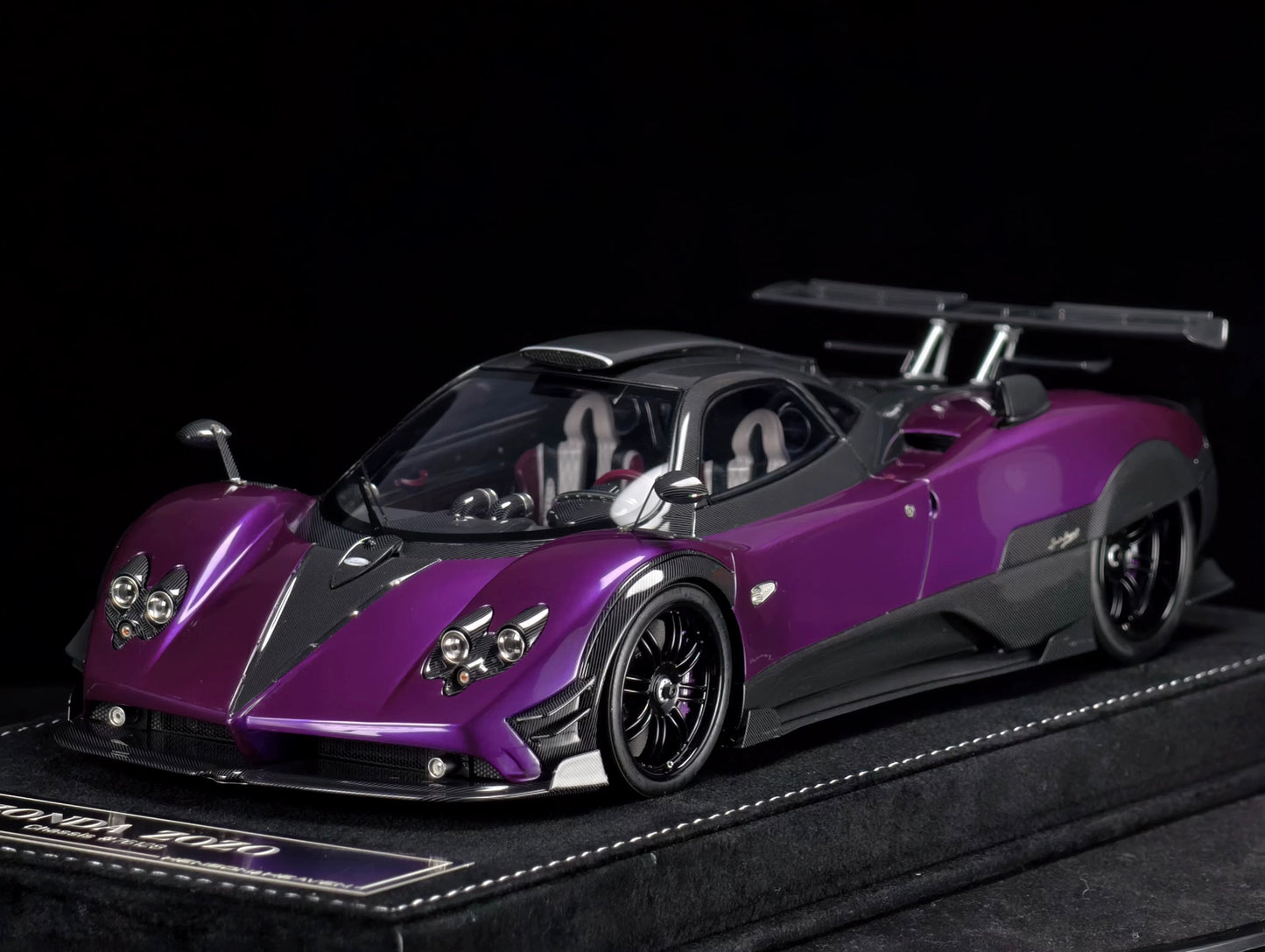 HH Model 1/18 Pagani Zonda Hardtop Special Edition Resin Model Zozo Purple