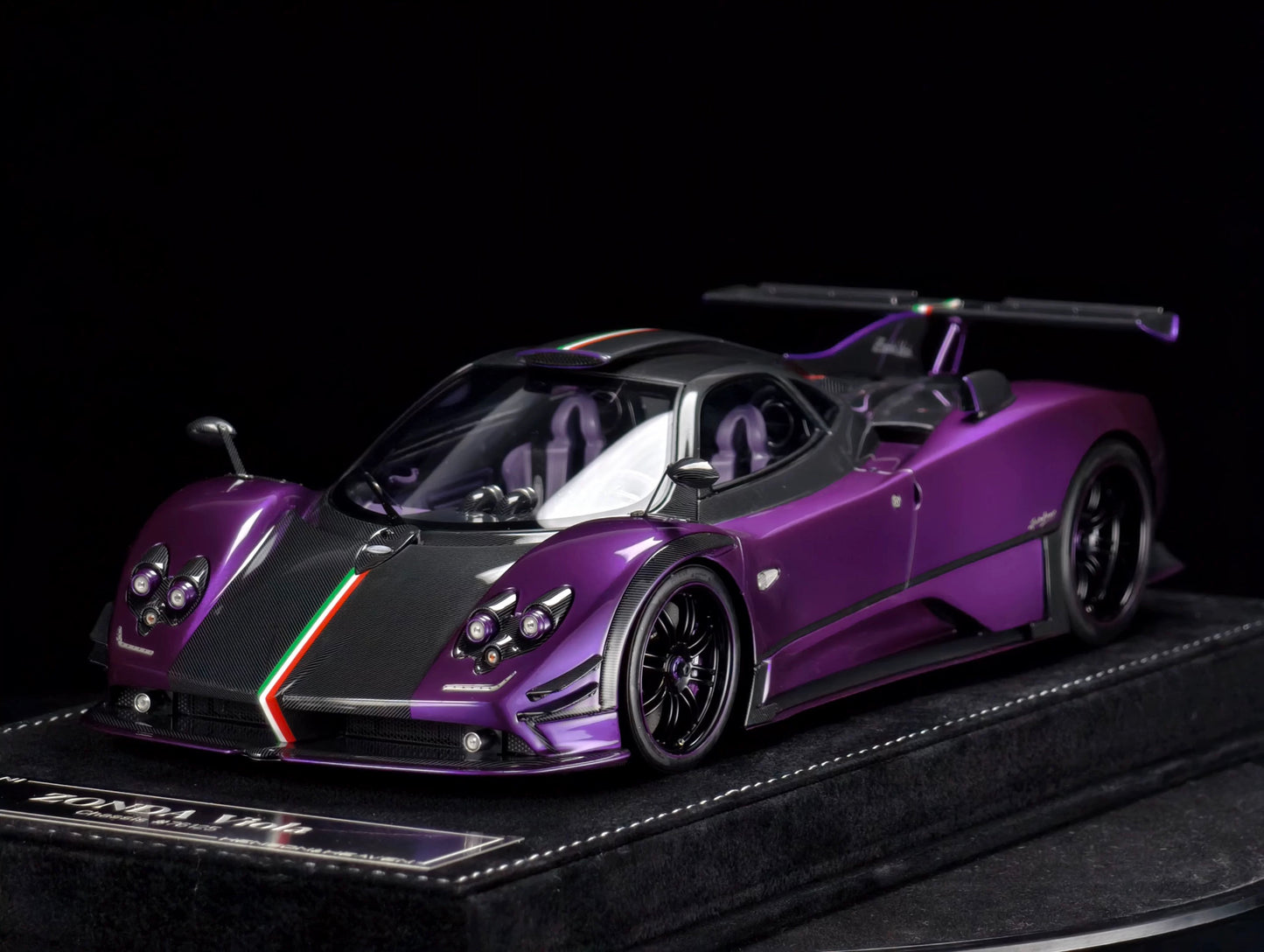 HH Model 1/18 Pagani Zonda Hardtop Special Edition Resin Model Metallic Purple