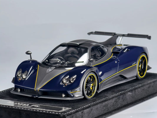 HH Model 1/18 Pagani Zonda Hardtop Special Edition Resin Model Dark Blue Carbon Fiber