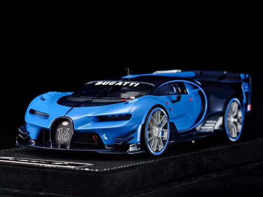 HH Model 1/18 Bugatti Vision Gran Turismo Ocean Blue Carbon Fiber Resin Model