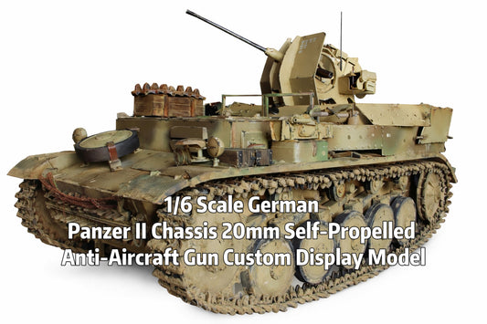 1/6 Scale German Panzer II Chassis 20mm Self-Propelled Anti-Aircraft Gun Custom Display Model
