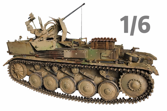1/6 Scale German Panzer II Chassis 20mm Self-Propelled Anti-Aircraft Gun Custom Display Model