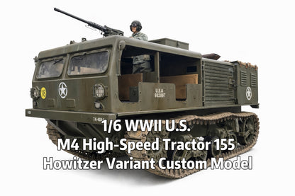 1/6 Scale WWII U.S. M4 High-Speed Tractor 155 Howitzer Variant Custom Model