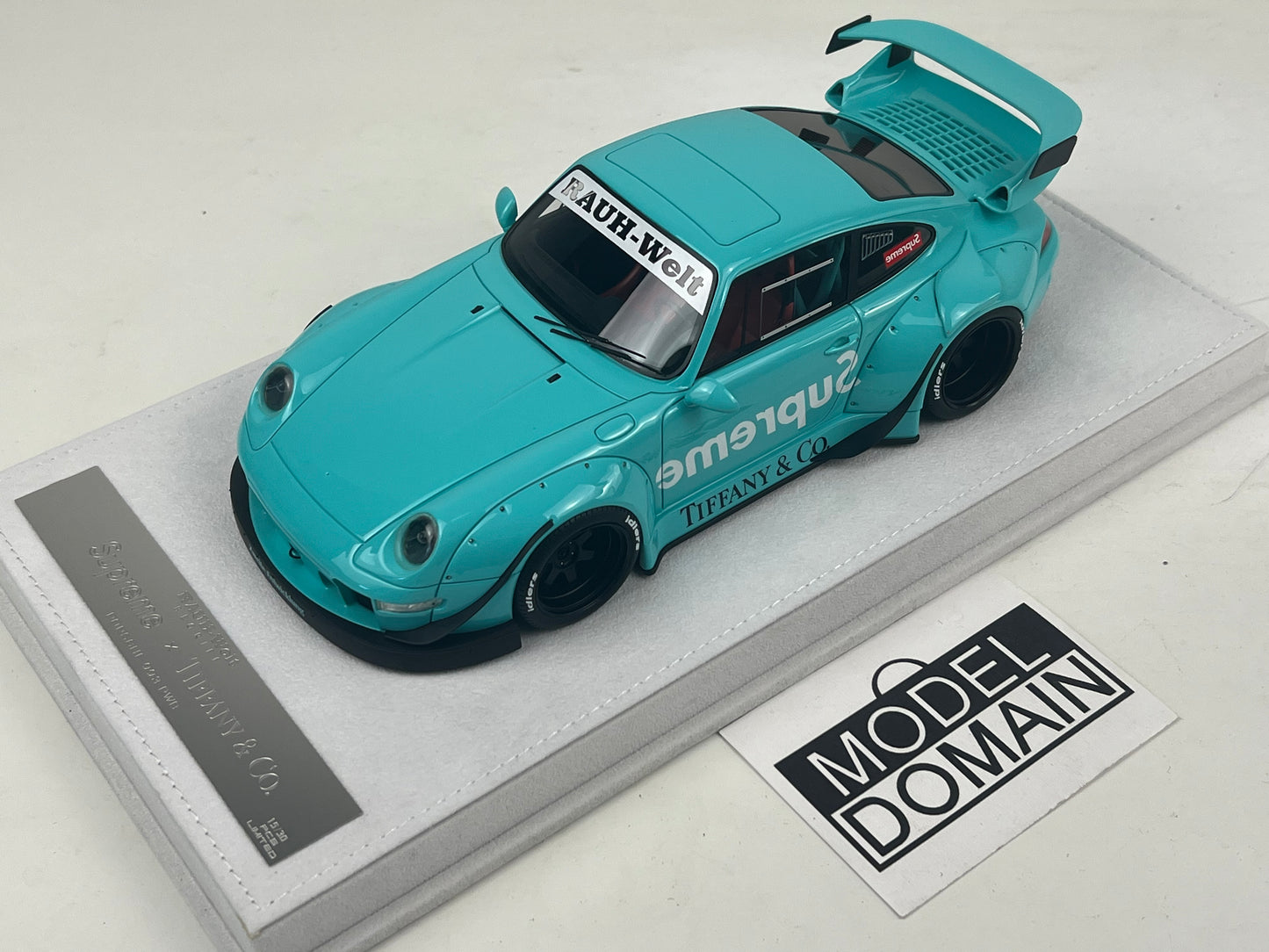 FuelMe Porsche 911 RWB 993 Tiffany Blue Supreme Style 1/18 Resin Model